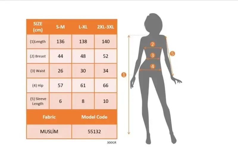 Ayollar qisqa yengli o'ralgan yoqali beliga rezinka o'rnatilgan musulmonlar libosi - 5