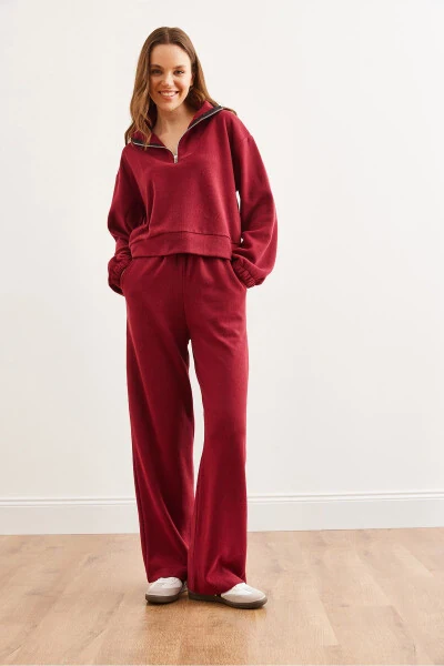 Ayollar qizil me'lon shimlar va bluz yaxta polo TKM-19000324 - 5