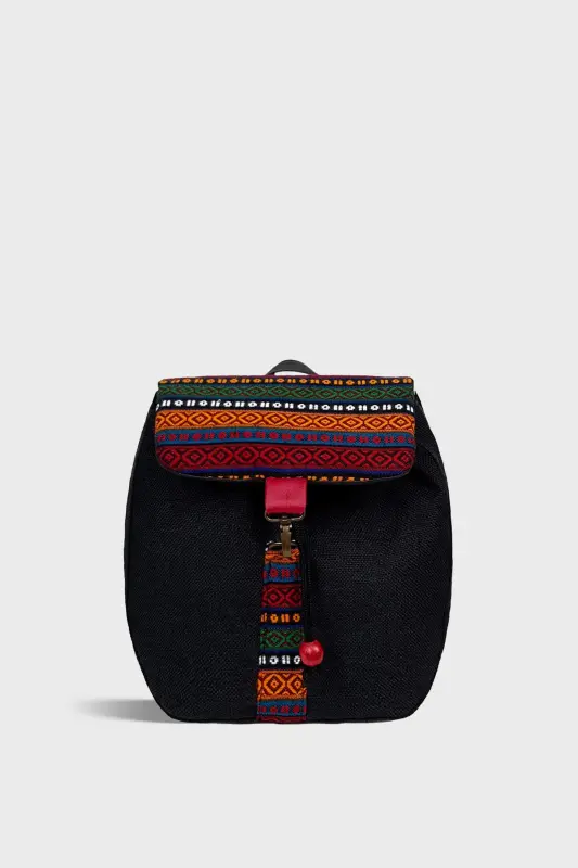 Ayollar Qora Burmali Ryukzak Ksırt04-Qora - 1