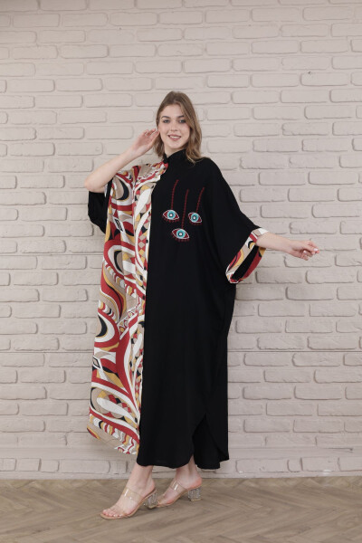 Ayollar Qora Katta Razmer Hakam Yoqali To‘quv Ko‘ylak-k - 7