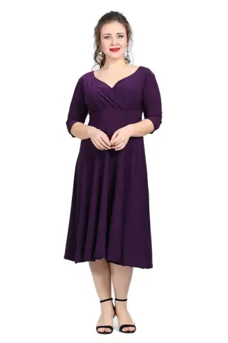 Ayollar qora kechki libos KL8003 Binafsha - 1