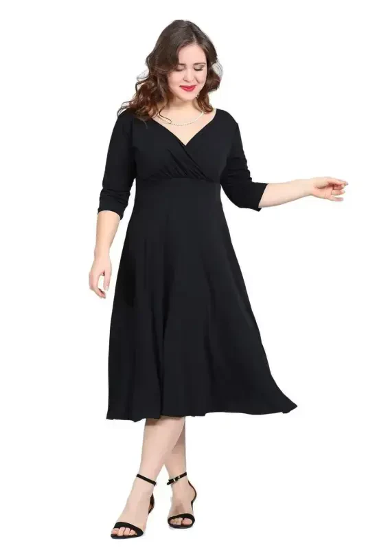 Ayollar Qora Kechki Libos KL8003 Qora - 1