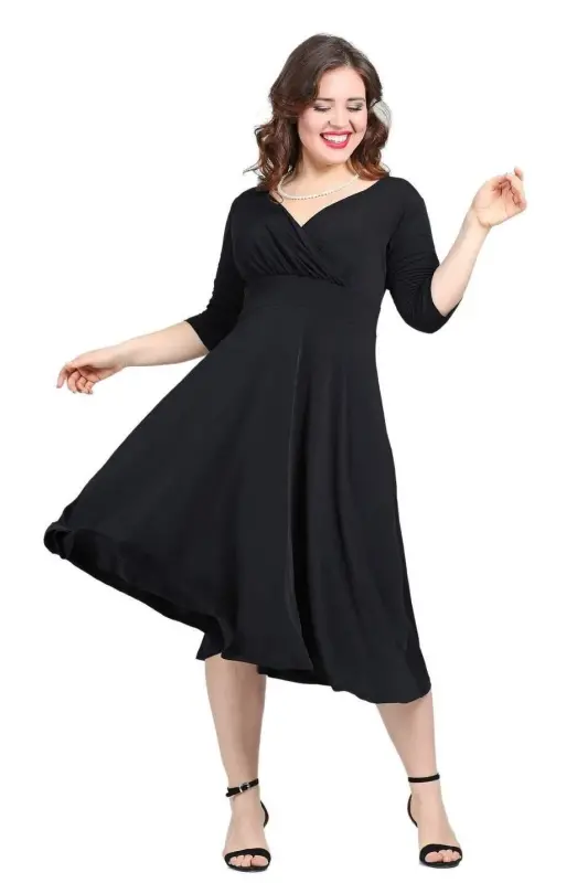 Ayollar Qora Kechki Libos KL8003 Qora - 8