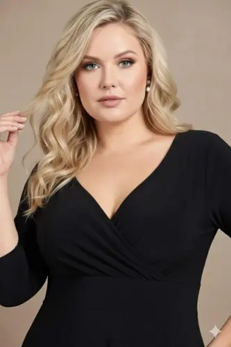 Ayollar Qora Kechki Libos KL8003 Qora - 5