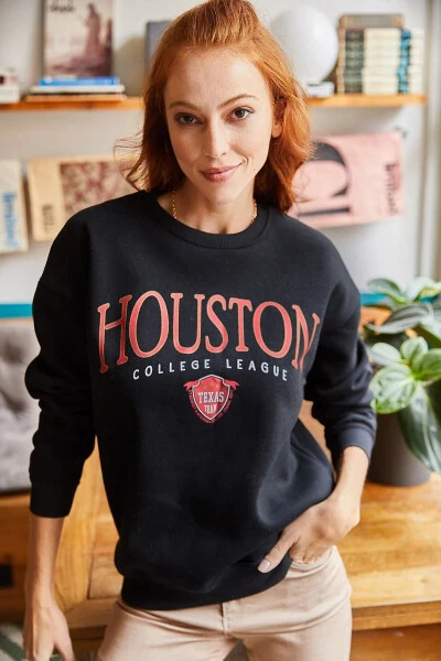 Ayollar qora rangli Houston gulli bosma SWT-19000426 - OLALOOK (1)