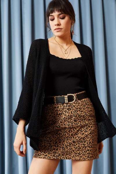 Ayollar qora yarim koʻl bahorgi kardigani HRK-19000057 - 4