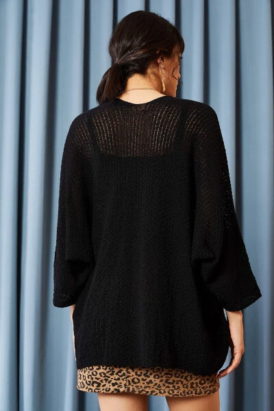 Ayollar qora yarim koʻl bahorgi kardigani HRK-19000057 - 5