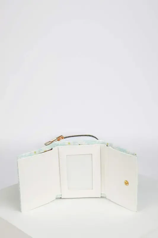 Ayollar ромашка naqshli sun'iy teri hamyon - aralash - 4