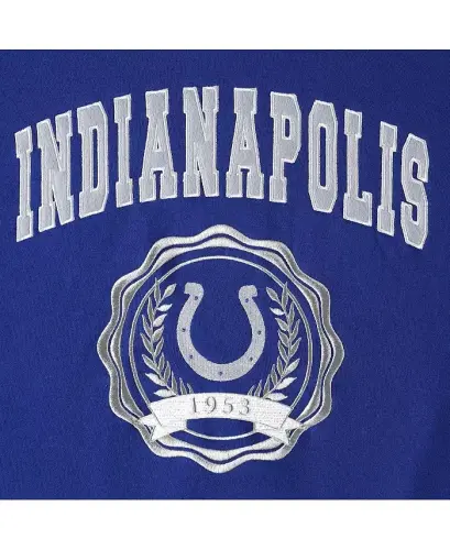 Ayollar Royal Indianapolis Colts Becca tushirilgan yelkali Pullover Hoodie-Royal - TOMMY HILFIGER (1)