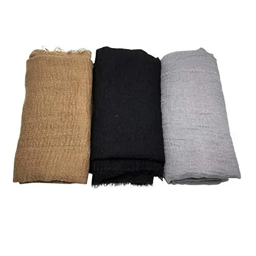 Ayollar Sharf Ro'mol Butun Mavsum uchun 3PCS Sharf O'rash Sharfi. - 6
