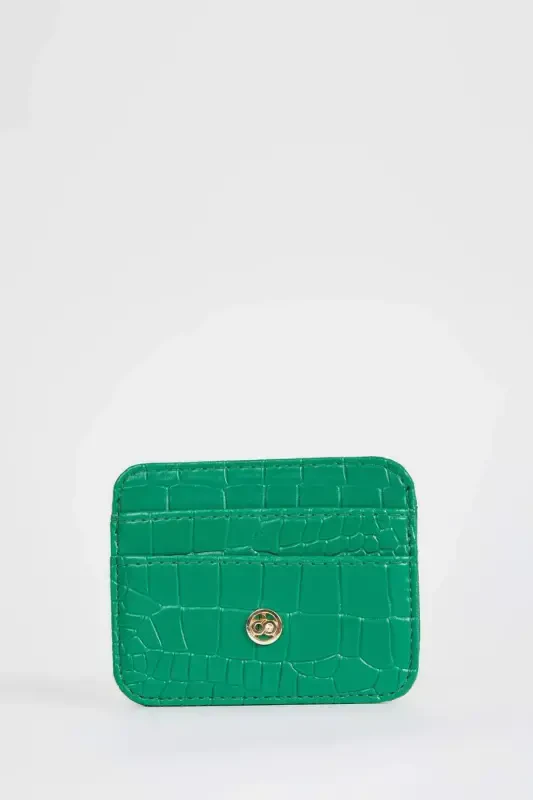 Ayollar sun'iy charm Croco kartasi W2526azns-Yashil - 1