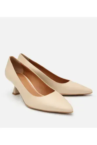 Ayollar Teri Bej Egiluvchan Taglik Stiletto-BEJ - HOTIÇ (1)