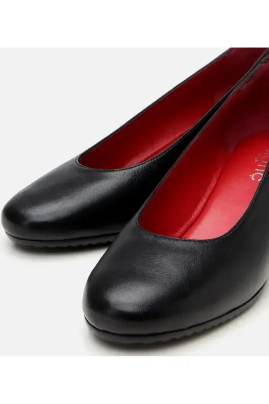 Ayollar teri qora to'piqli poyabzal - 3