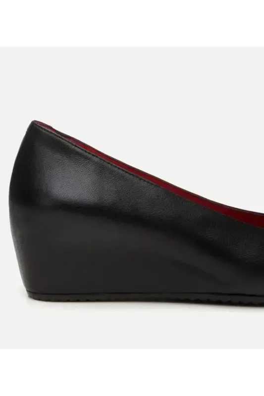 Ayollar teri qora to'piqli poyabzal - 6