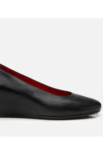 Ayollar teri qora to'piqli poyabzal - 8