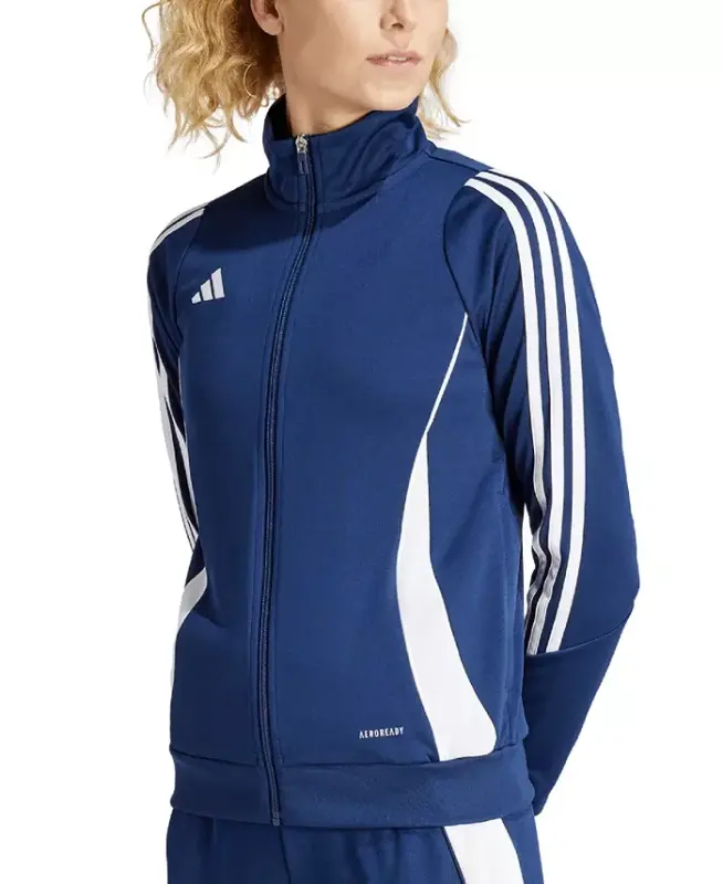 Ayollar Tiro 24 Zip-Up sport kurtkasi - Team to'q ko'k/oq - 1
