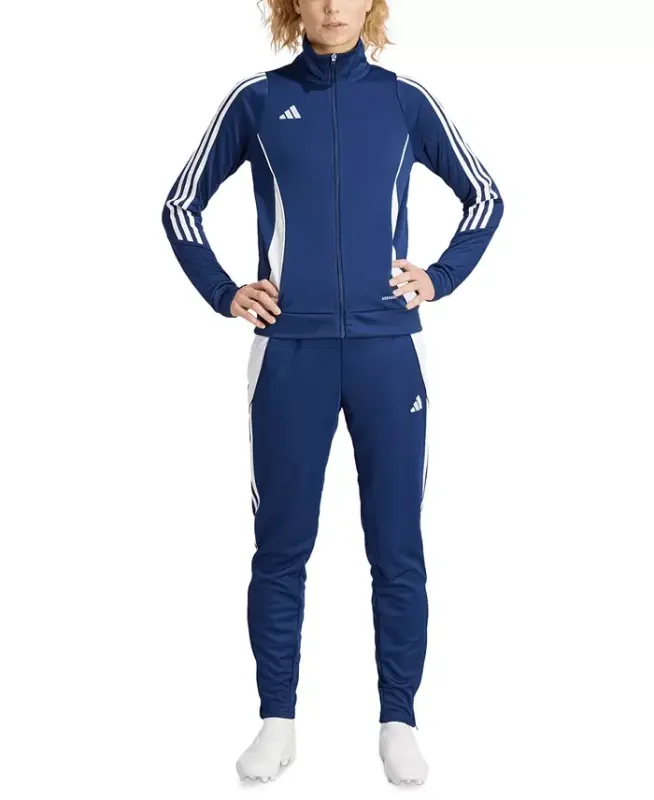 Ayollar Tiro 24 Zip-Up sport kurtkasi - Team to'q ko'k/oq - 6