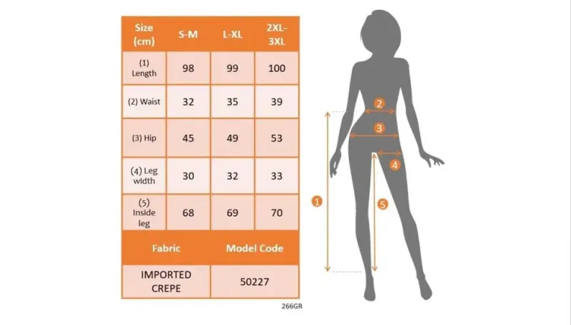 Ayollar Tugma Tafsilot Keng Oyoqli Import Krep Shim - 5
