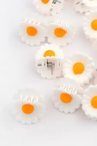 Ayollar uchun 10 dona ромашка kichik qisqich to'qnashuv to'plami - OQ - 2