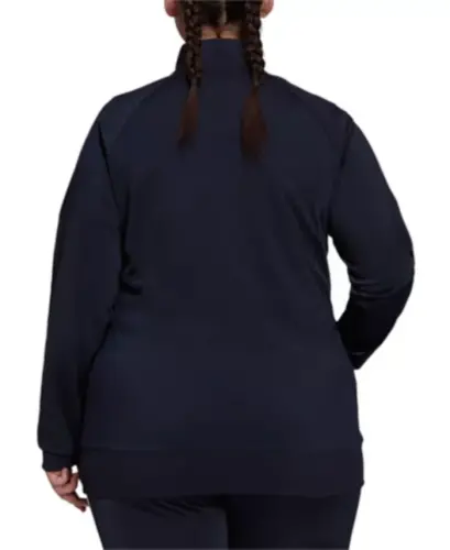 Women's 3-Stripe Tricot Track Jacket, XS-4X-Navy - 5