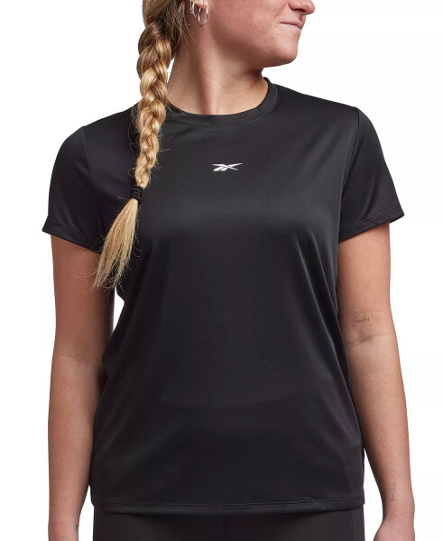 Ayollar uchun Active Identity Performance Logo Tech T-shirt Qora - 1