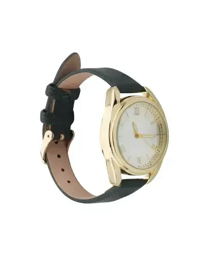 Ayollar uchun analog ko'k rangli poliuretan charm qayishiga ega oddiy soat 32mm-kumush, yashil - JESSICA CARLYLE (1)