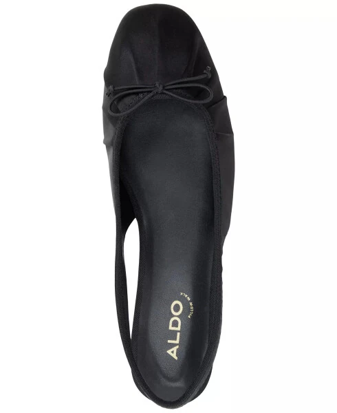 Ayollar uchun Arlet Slingbek tek sandal – qora atlas - 4