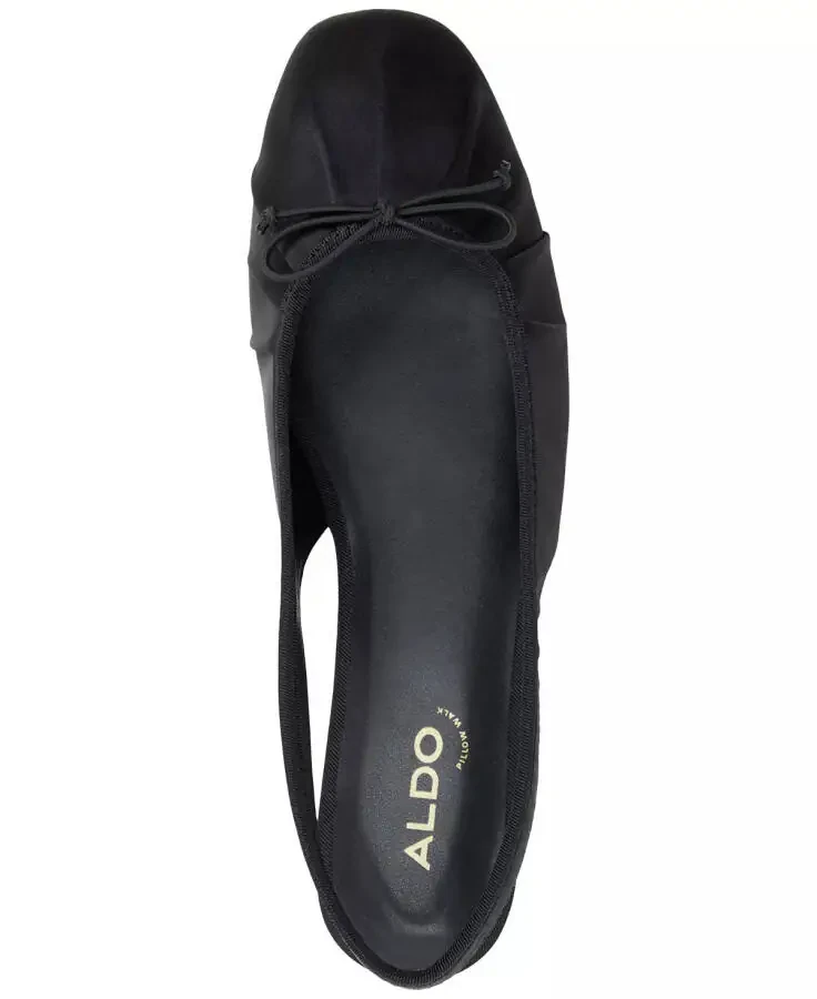 Ayollar uchun Arlet Slingbek tek sandal – qora atlas - 4