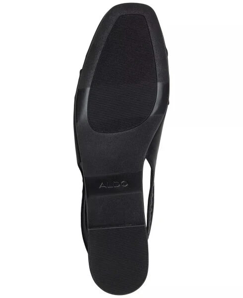 Ayollar uchun Arlet Slingbek tek sandal – qora atlas - 5