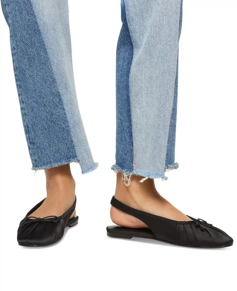 Ayollar uchun Arlet Slingbek tek sandal – qora atlas - 6