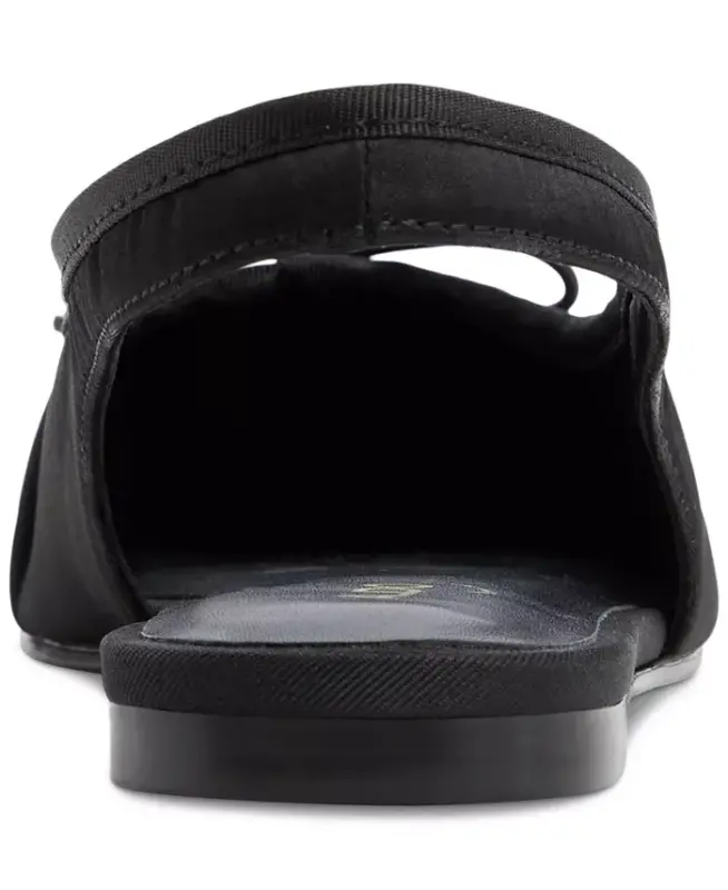 Ayollar uchun Arlet Slingbek tek sandal – qora atlas - 3