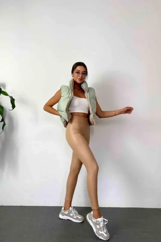 Ayollar uchun baland belli ichi tivitli aksiya mahsuloti yig‘uvchi Leggins - 5