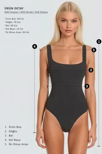 Ayollar uchun bej rangli krugli yoqa bilan old tomoni tikilgan qisqa Sandy bluzka ALC-X11782 - 6