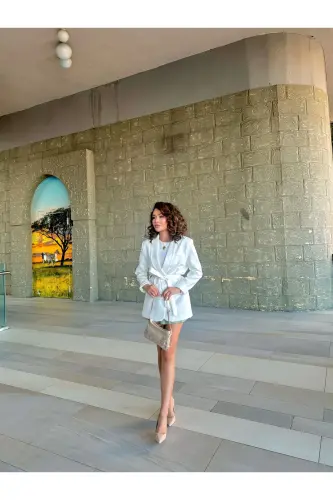 Ayollar uchun belbog'li Blazer ko'ylagi 
