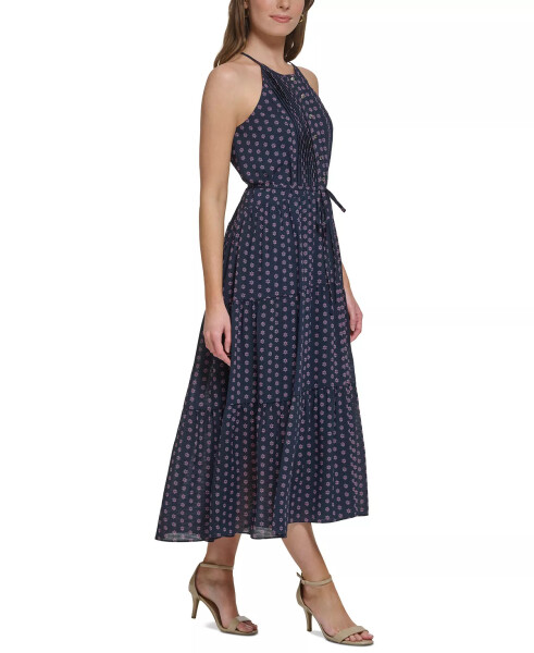 Ayollar uchun Bella gulli naqshli Halter midi libos Sky Captain Multi - 4