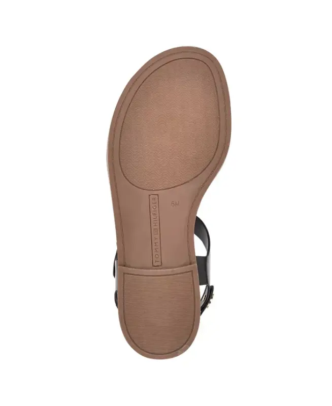 Ayollar uchun Bennia Thong tek sandal — qora patent - 5