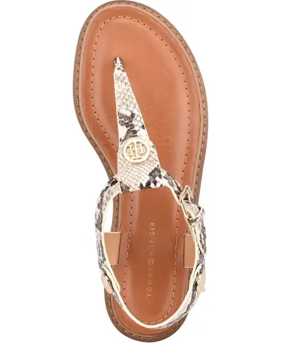 Ayollar uchun Bennia yassi tanga sandalari - Ilon - 4