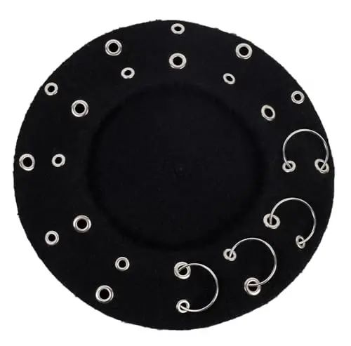 Ayollar uchun beret shlyapalar. Britaniya uslubidagi ayollar beret shlyapasi. To'rt fasl uchun shaxsiy uslubdagi punk beret shlyapalar. - 4