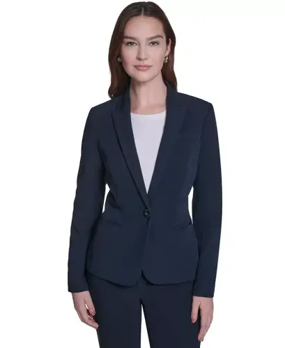 Ayollar uchun bir tugmali Blazer-Midnight 