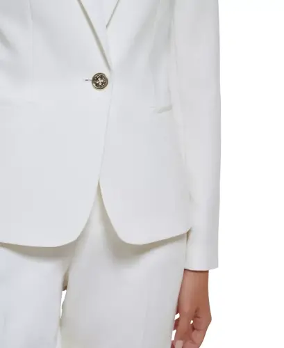 Women’s One-Button Blazer-Ivory - 4