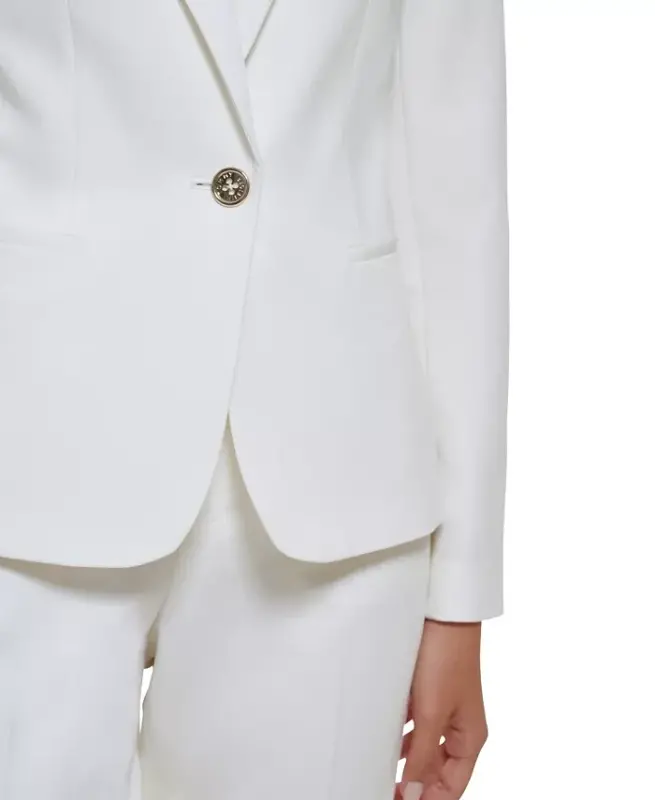 Women’s One-Button Blazer-Ivory - 4