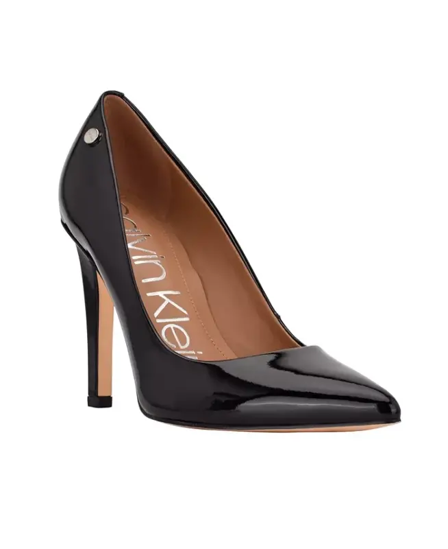 Women's Brady Pointed Toe Pumps-Black Patent - CALVIN KLEIN