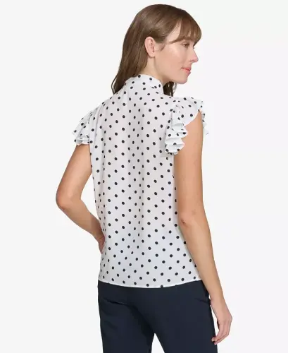 Ayollar uchun burmali yengli kamonli bluzka - TOMMY HILFIGER (1)