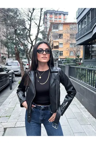 Ayollar uchun charm ko'ylagi - 4