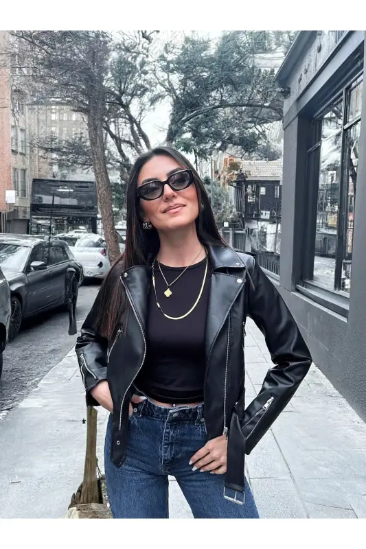 Ayollar uchun charm ko'ylagi - 5