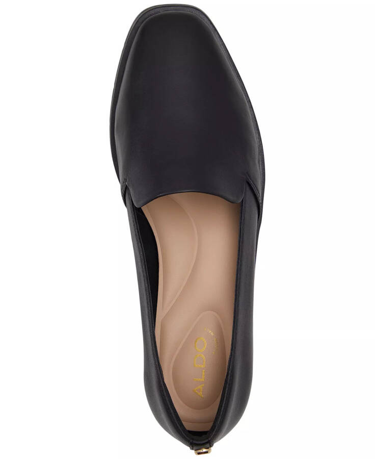 Ayollar uchun Cherflex Slip-On Tikilgan Loafer Flats Qora Teri - 4