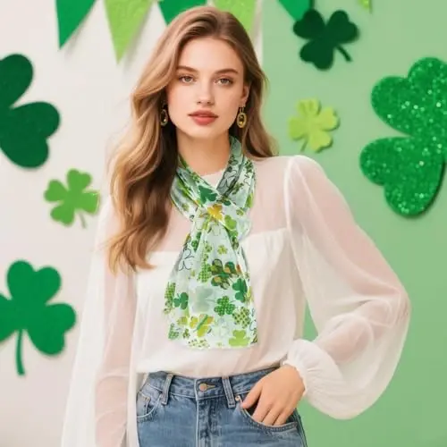 Ayollar uchun E-Clover moda sharfi, bahor/yoz qish uchun engil sharflar ro‘moli - 5