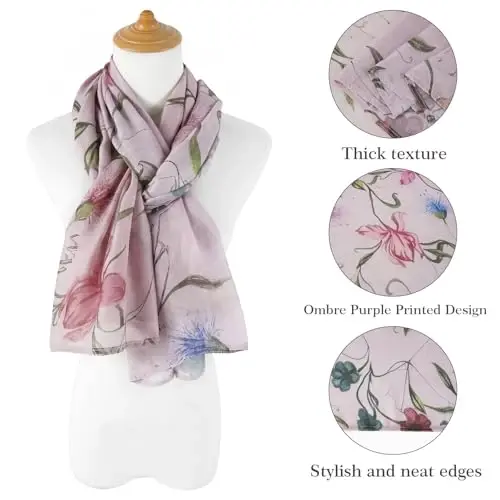 Ayollar uchun E-Clover moda sharfi, bahor/yoz qish uchun engil sharflar sharf o'rami - E-CLOVER (1)