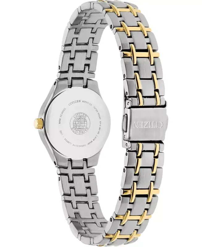 Ayollar uchun Eco-Drive ikki tonli zanglamaydigan po'lat bilaguzukli soat 25mm EW1264-50A - 4
