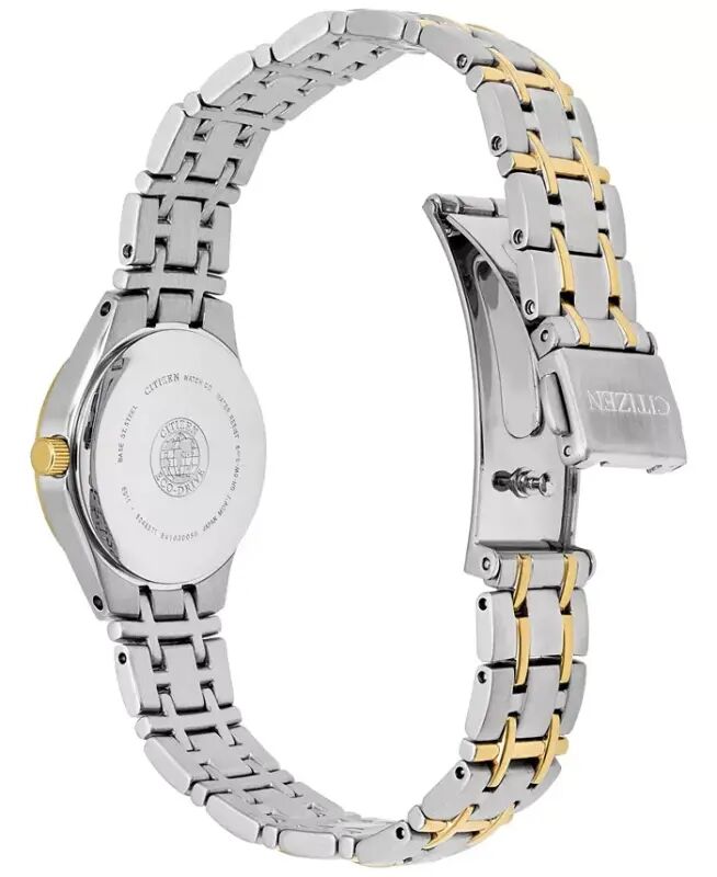 Ayollar uchun Eco-Drive ikki tonli zanglamaydigan po'lat bilaguzukli soat 25mm EW1264-50A - 3